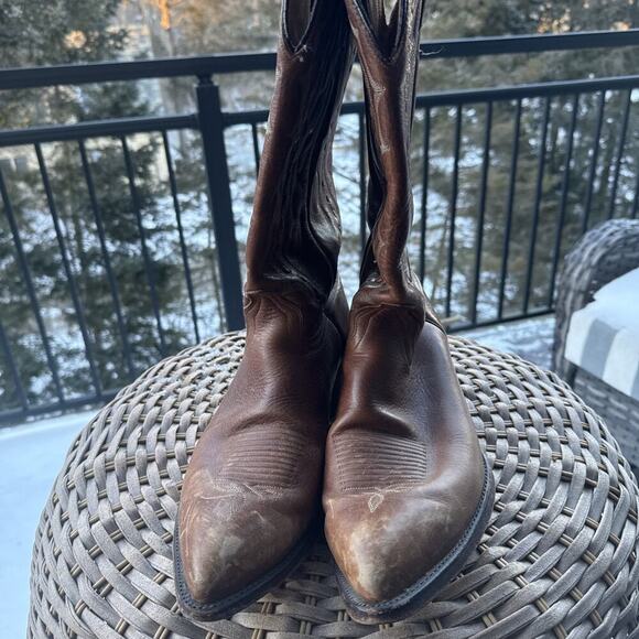 Cowboy J. Chisholm Brown Leather Boots size 11D Handcrafted in the USA main image 14